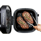 PowerXL Grill Air Fryer Combo Plus 6 QT 12 in 1 Indoor Slow Cooker, Roast, Bake, 1550 Watts, Stainless Steel Finish : Home & Kitchen