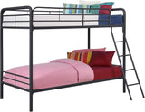 DHP Dusty Twin Over Full Metal Bunk Bed, Off White
