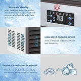 YUTGMasst Commercial Ice 锟斤拷 110LBS/24H Stainless Steel Free-Standing Ice Machine Maker Air Cooling Ice
