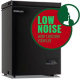 Chest Freezer 5.0Cubic Feet Deep Freezer Freestanding Freezers with 2 Removable Stainless Steel Basket, Mini Freezer Top Open Door Compact Freezer with Electronic Control 41�� to -15��BLACK
