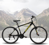 26/27.5 Inch Mountain Bike, Mens Womens MTB with 21 Speeds, High-Tensile Steel Frame, V Brake, Hardtail Bicycle for Adults