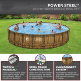 22' x 52" Round Above Ground Pool Set