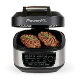 PowerXL Grill Air Fryer Combo Plus 6 QT 12 in 1 Indoor Slow Cooker, Roast, Bake, 1550 Watts, Stainless Steel Finish : Home & Kitchen