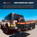 Roof Rack Carrier Basket Universal Rooftop 51" X 36" X 5" + Waterproof Bag 15 Cubic Feet (44" 34" 17"), and Cargo Net with Attachment Hooks, Ratchet Straps