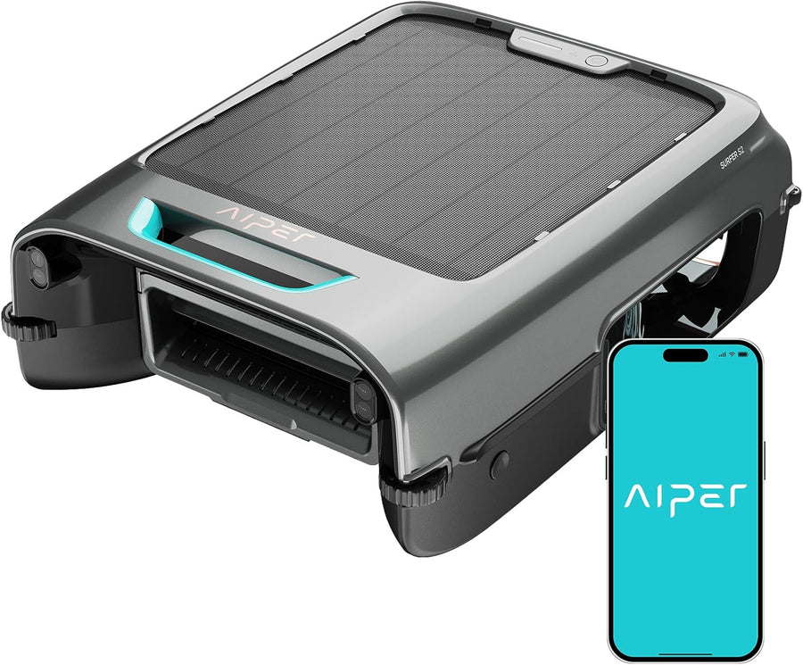 Solar Pool Skimmer with APP Support, 24/7 Cleaning, Dual Charging Modes, Smart Obstacle Avoidance, Ideal for All Swimming Pool Types