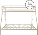 DHP Dusty Twin Over Full Metal Bunk Bed, Off White