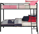 DHP Dusty Twin Over Full Metal Bunk Bed, Off White