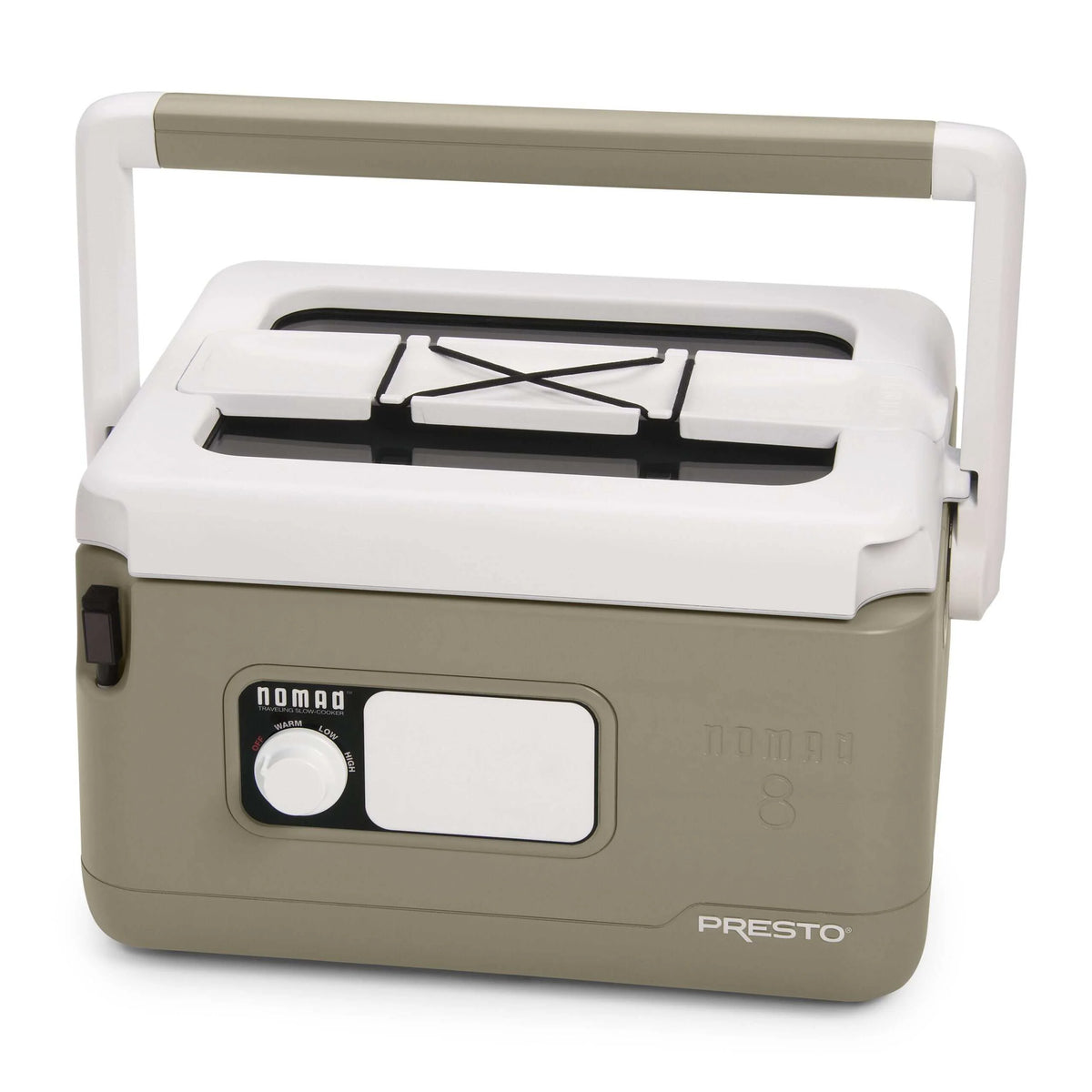 Presto 8-Quart Nomad Traveling Slow Cooker with Cool-Touch Design, Locking Lid & Removable Nonstick Pot